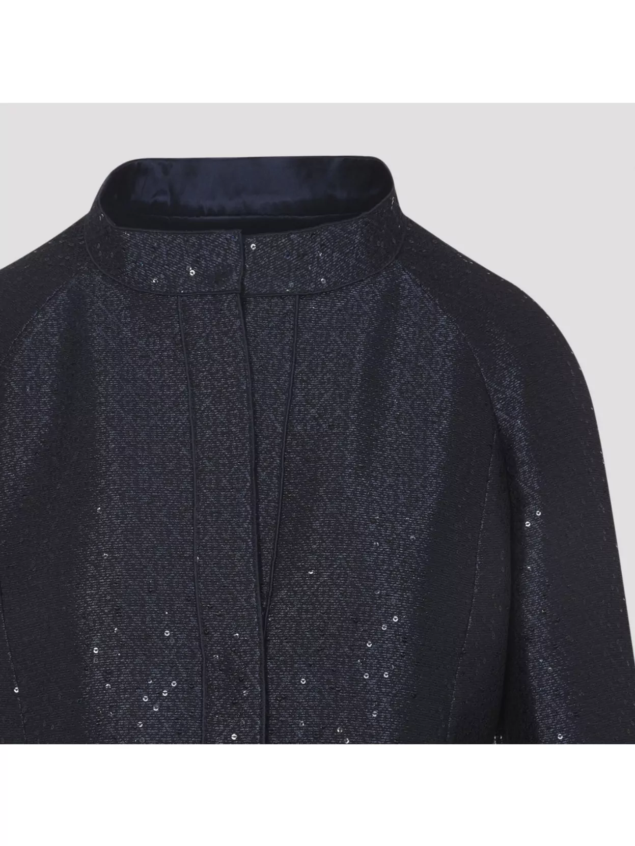 Giorgio Armani Tailored Jacket Sequin Embellishments In Blue