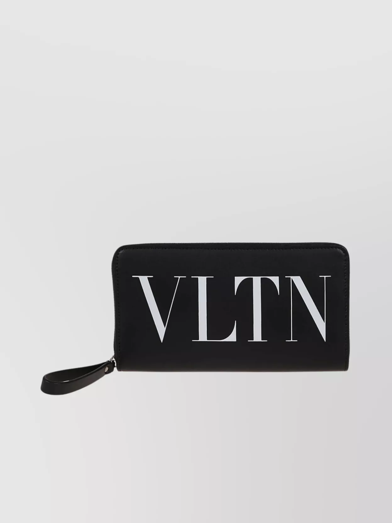 Shop Valentino Zip-around Continental Wallet With Convenient Wrist Strap In Black