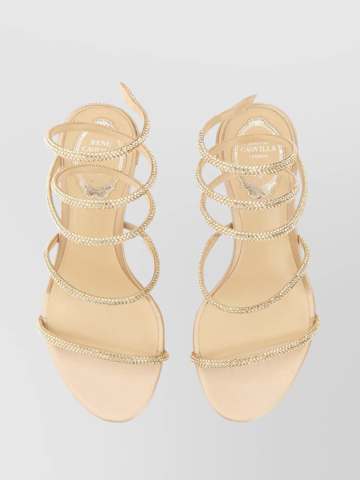 René Caovilla "cleo" Strappy Block Heel Sandals
