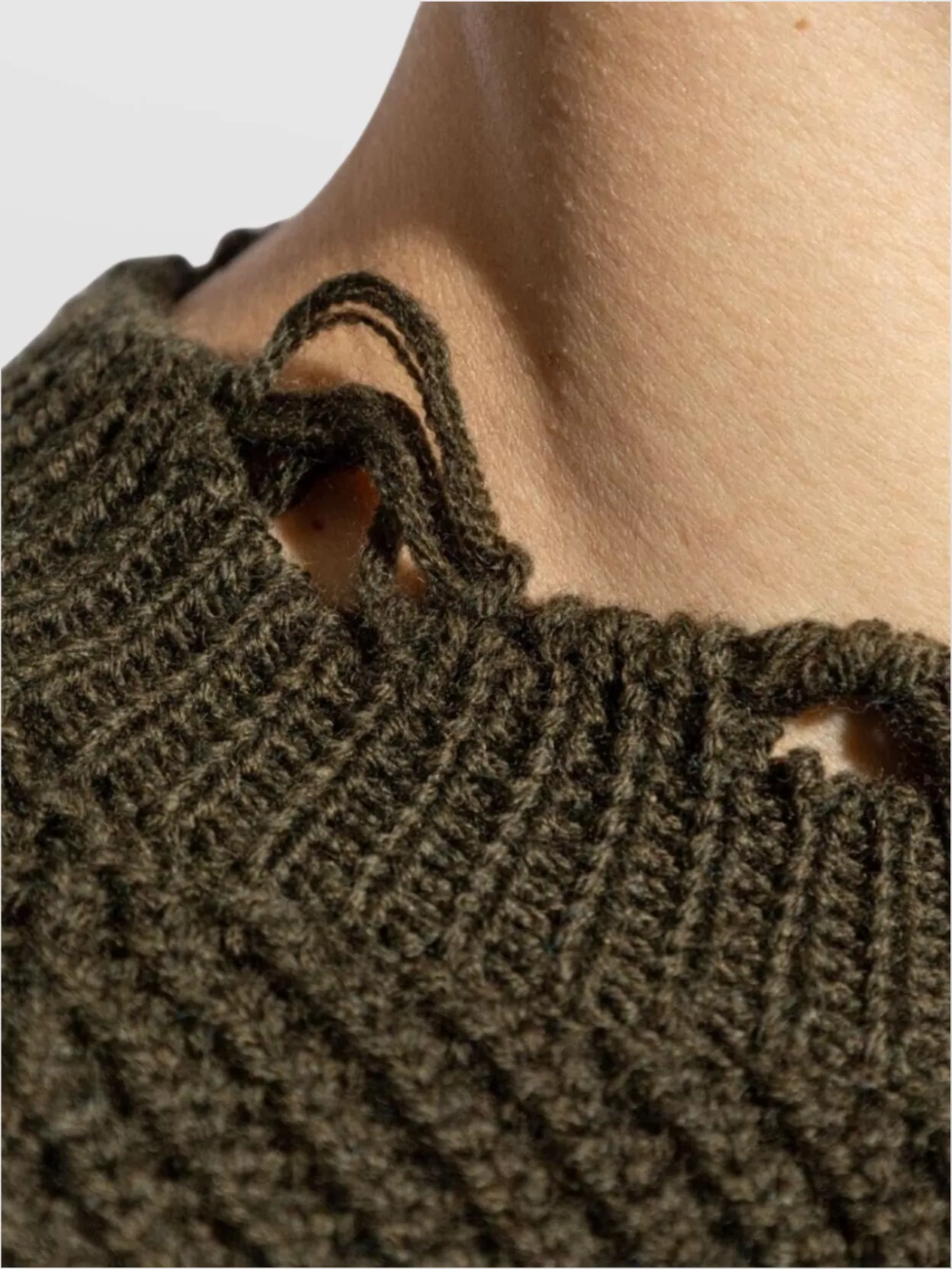 Dsquared2 Long Sleeve Crew Neck Distressed Knit