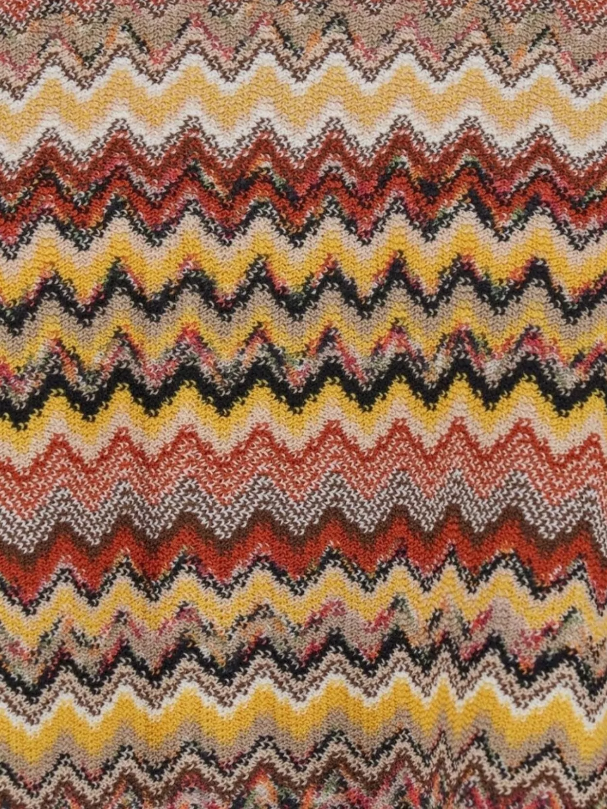 Missoni Artisanal V-Neck Fringed Cape Patterns