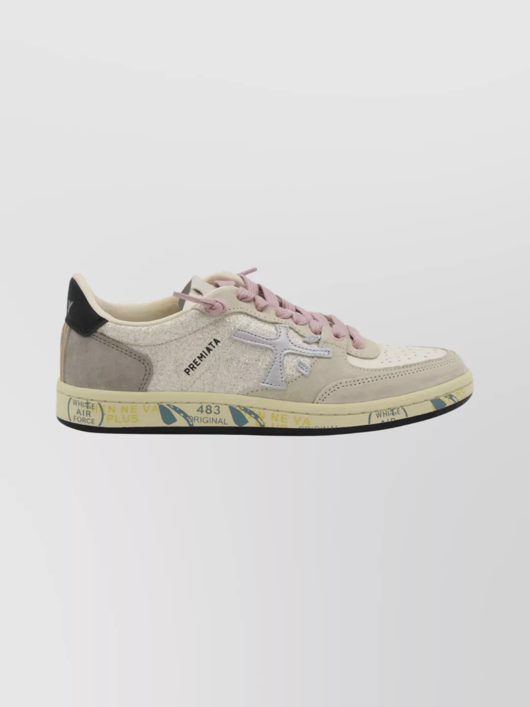 Premiata Sparkling Low Top Sneakers With Contrast Sole