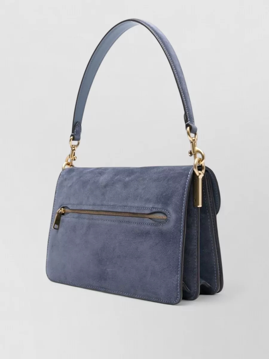 Coach Tabby Shoulder Bag Suede Leather Straps