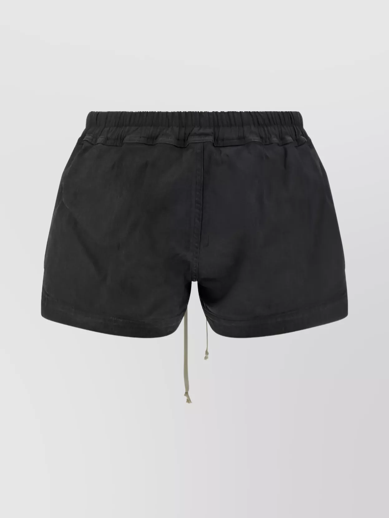 Rick Owens Layered Design Elastic Waistband Shorts In Black