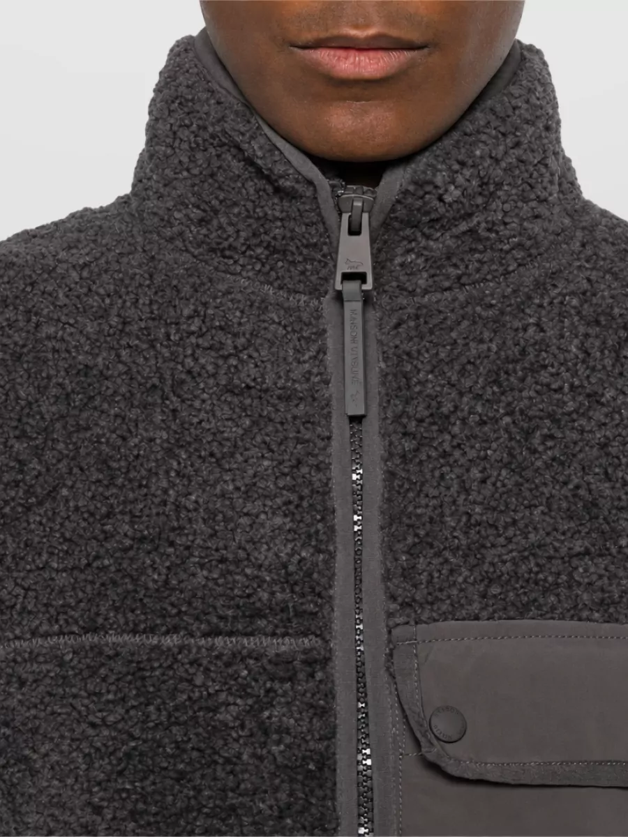 Maison Kitsuné Fleece Sleeveless Zip Vest