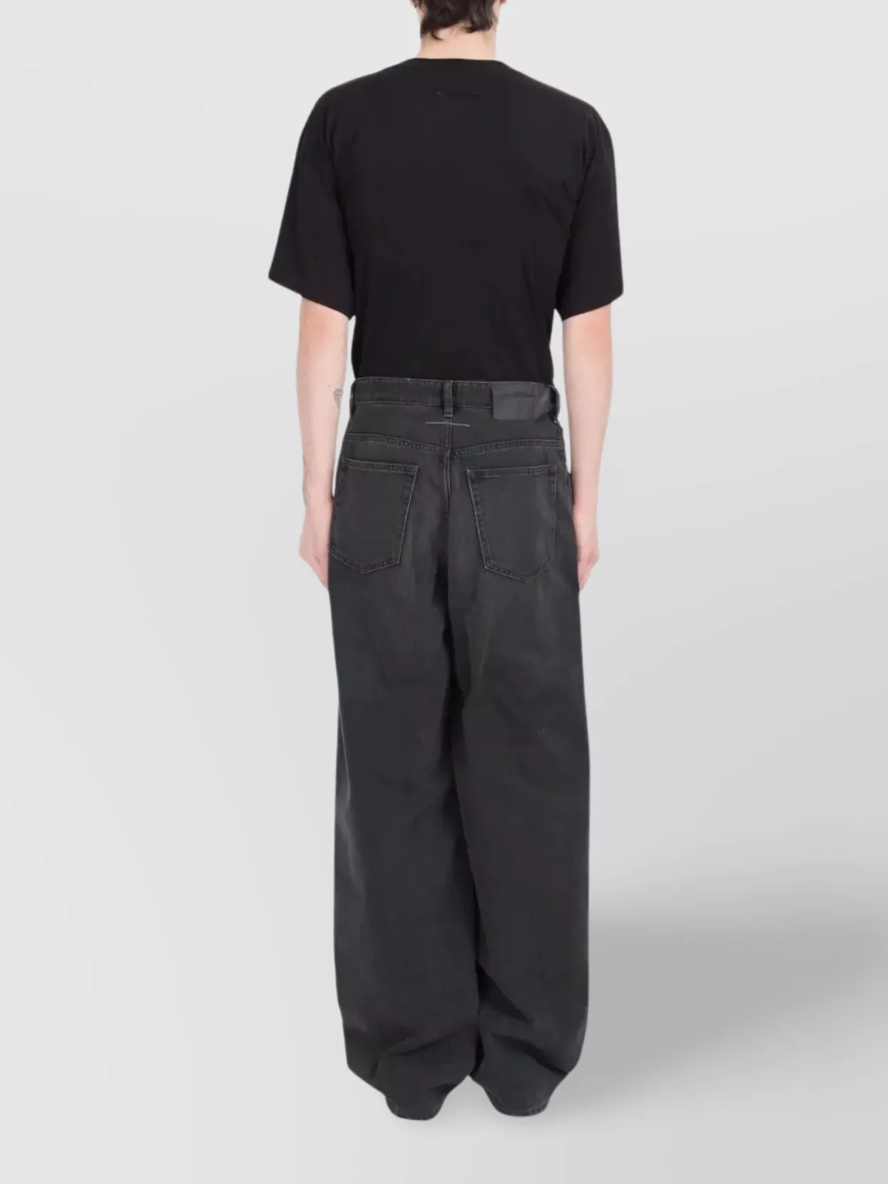 Mm6 Maison Margiela Wide Leg Patent-Look Jeans