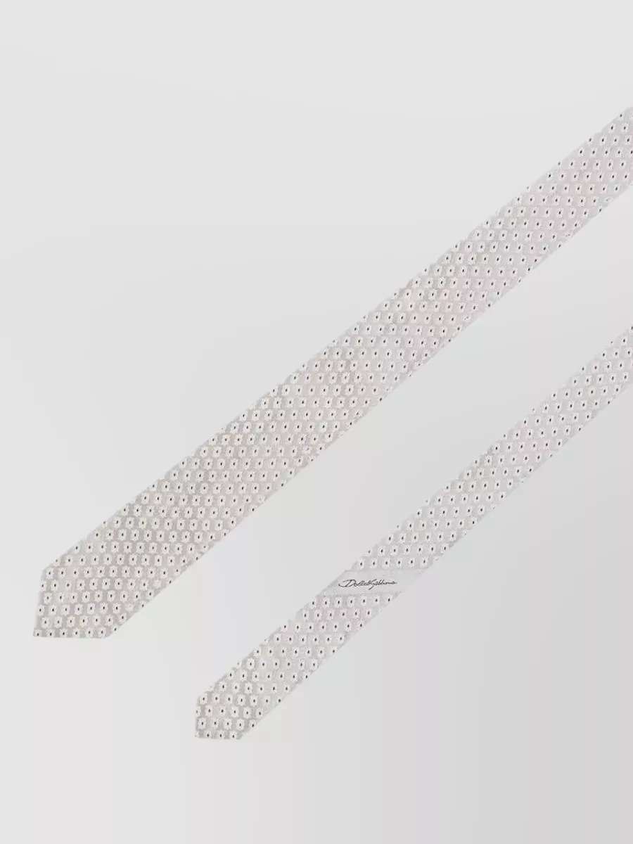 Dolce&Gabbana Patterned Slim Tie Pointed Tip Design
