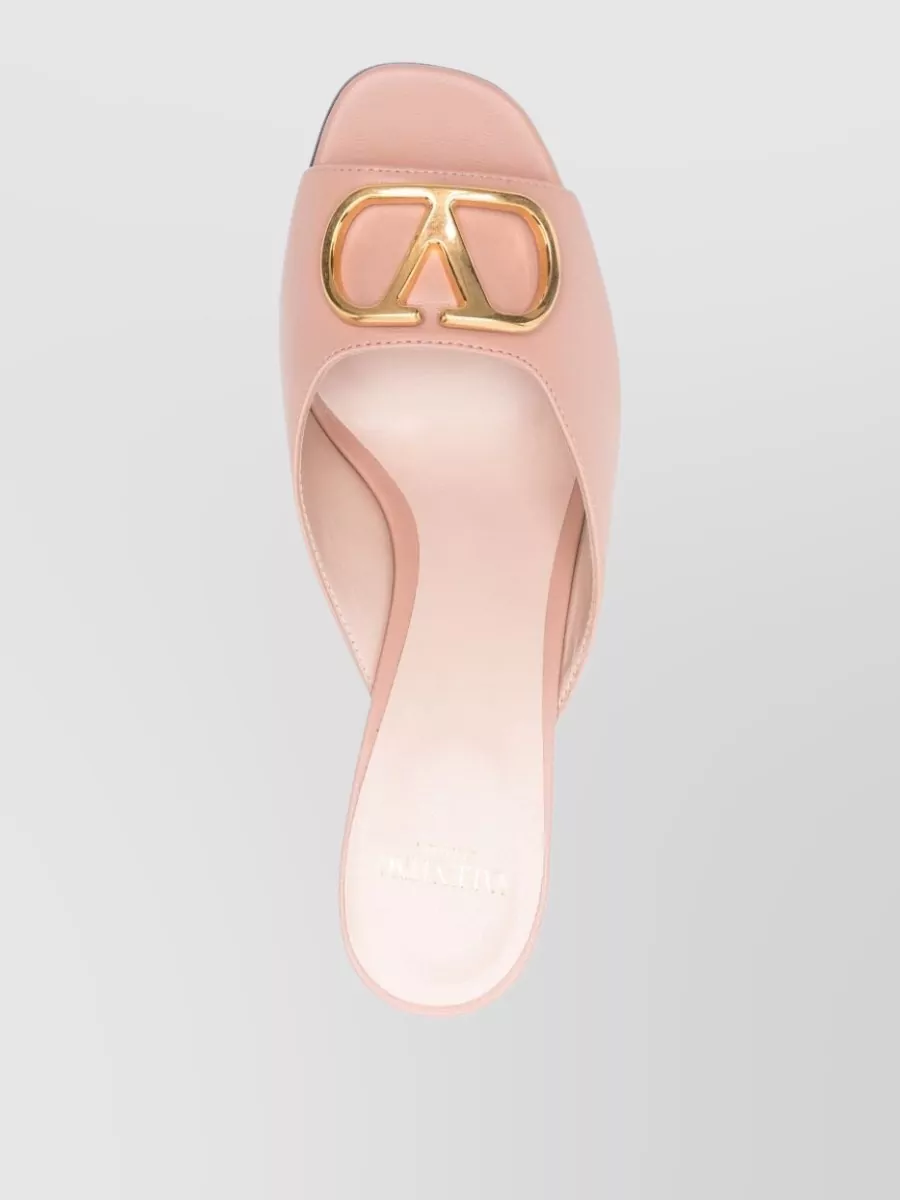 Valentino Garavani Vlogo Signature Leather Open Toe Mules
