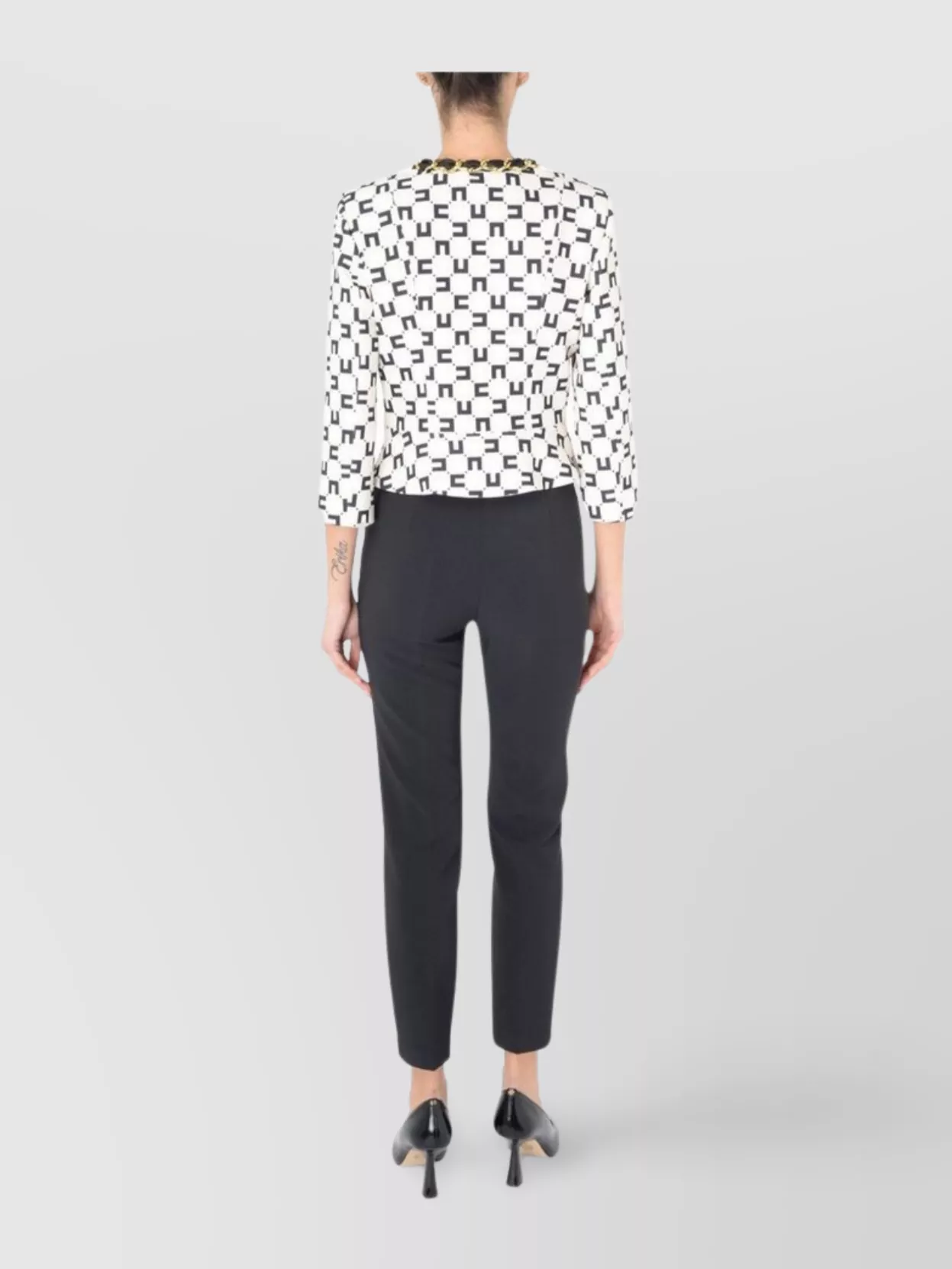 Elisabetta Franchi Belted Cropped Fitted Trousers