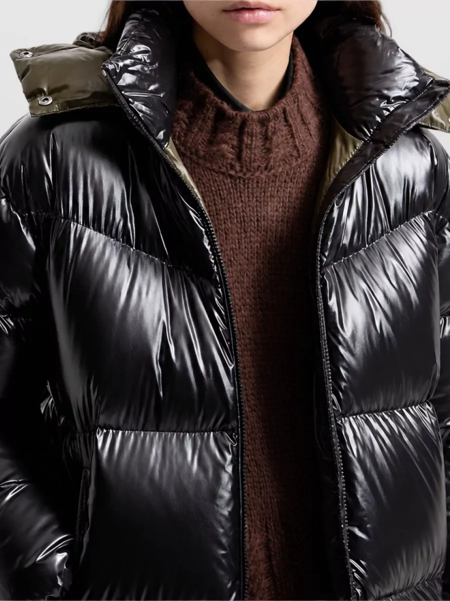 Moncler Long Hooded Down Coat
