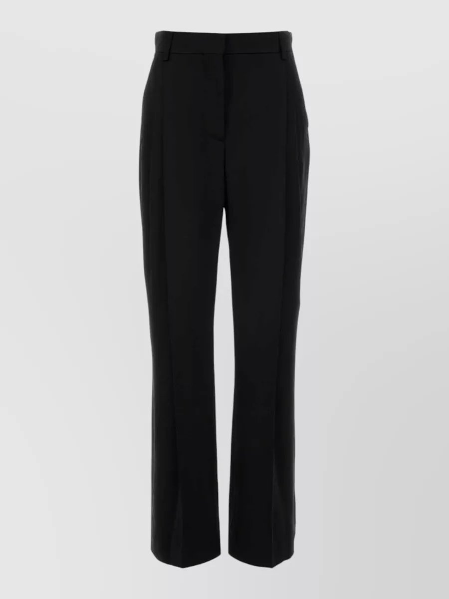 Stella Mccartney pleated satin tailored trousers