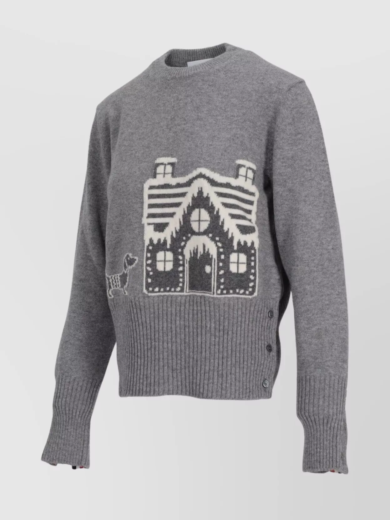 Thom Browne Knitwear Crew Neck Pullover With Graphic Design