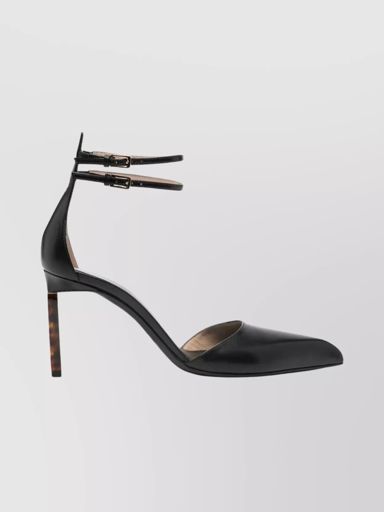 Tom Ford Ankle Strap Pointed Toe Leather Pump