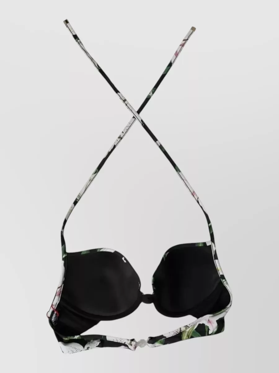 Dolce&Gabbana Floral-Print Halterneck Bikini Top