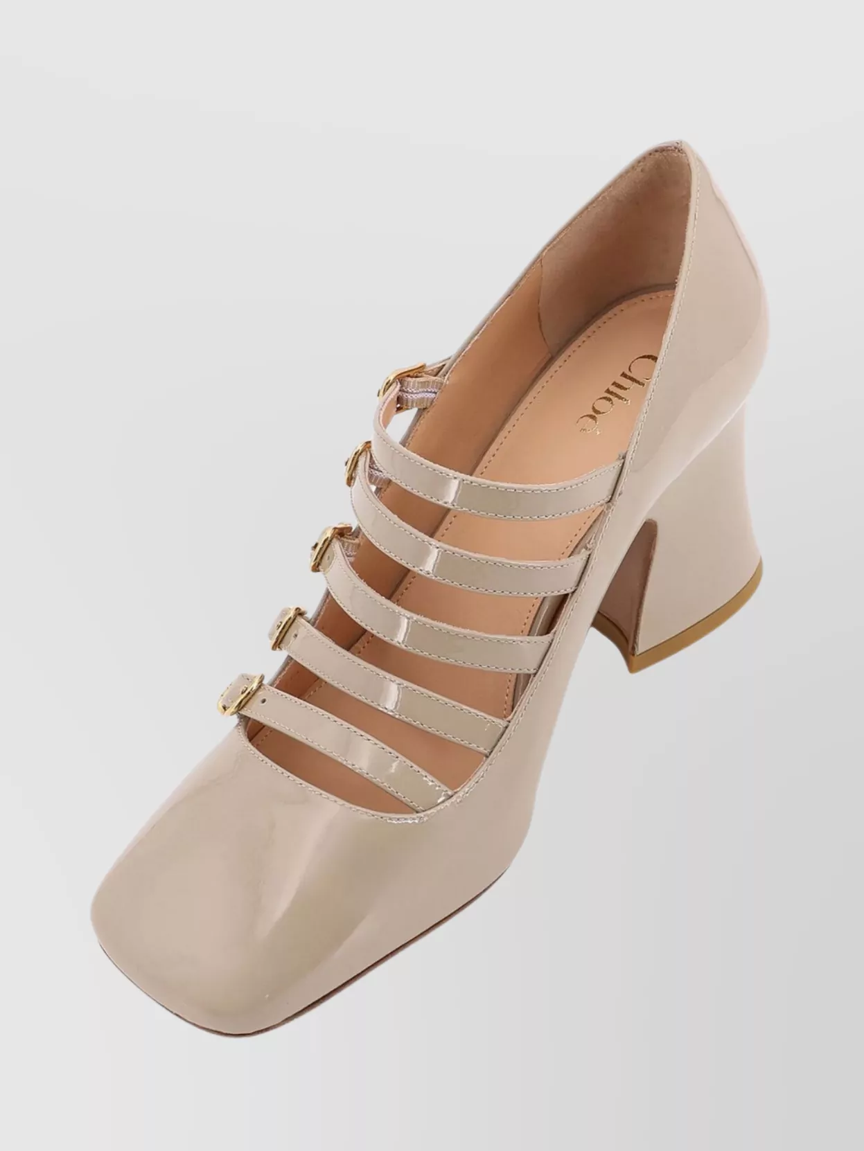 Chloé Janis Leather Decolleté Chunky Heel