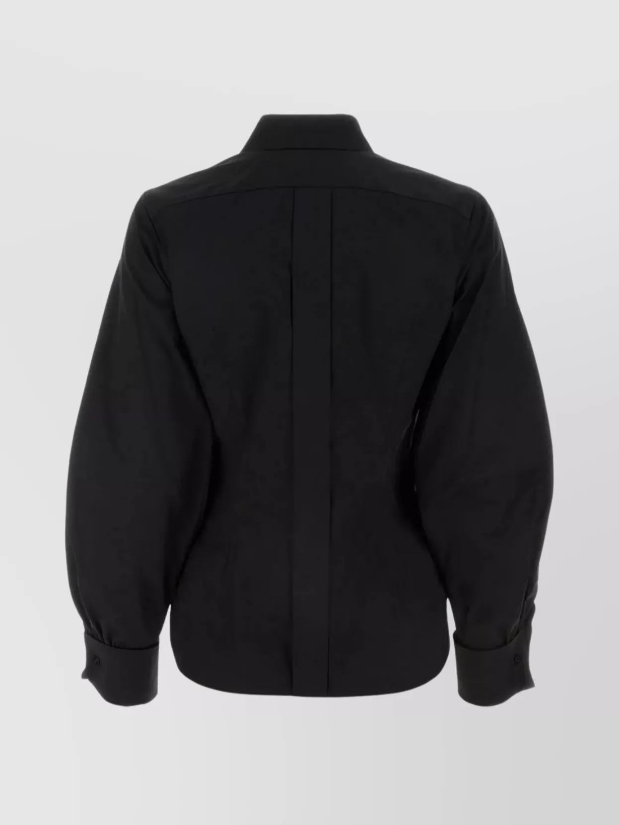 Max Mara Camicia Pagina In Popeline Stretch Nero Donna
