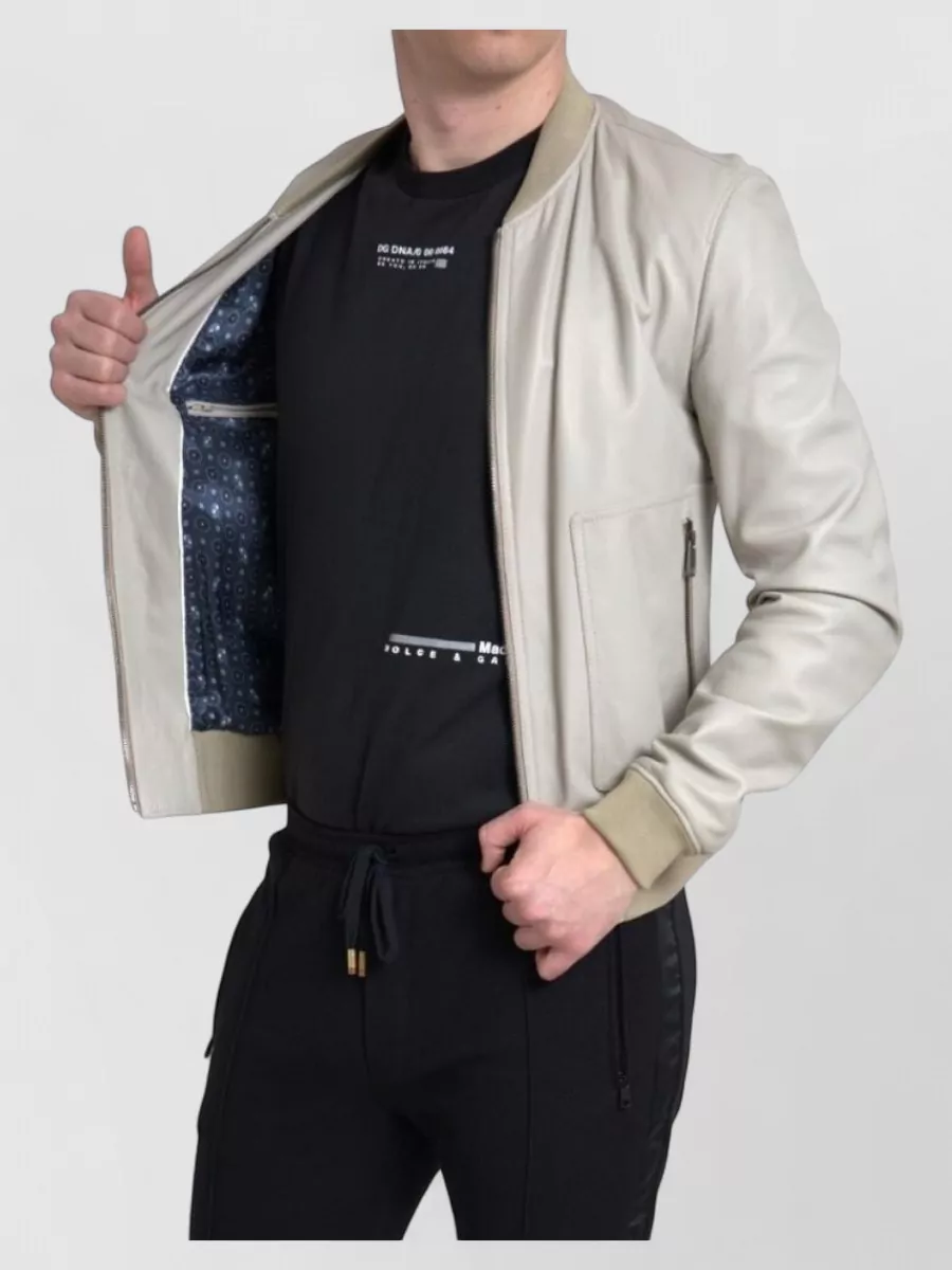 Dolce&Gabbana Leather bomber jacket