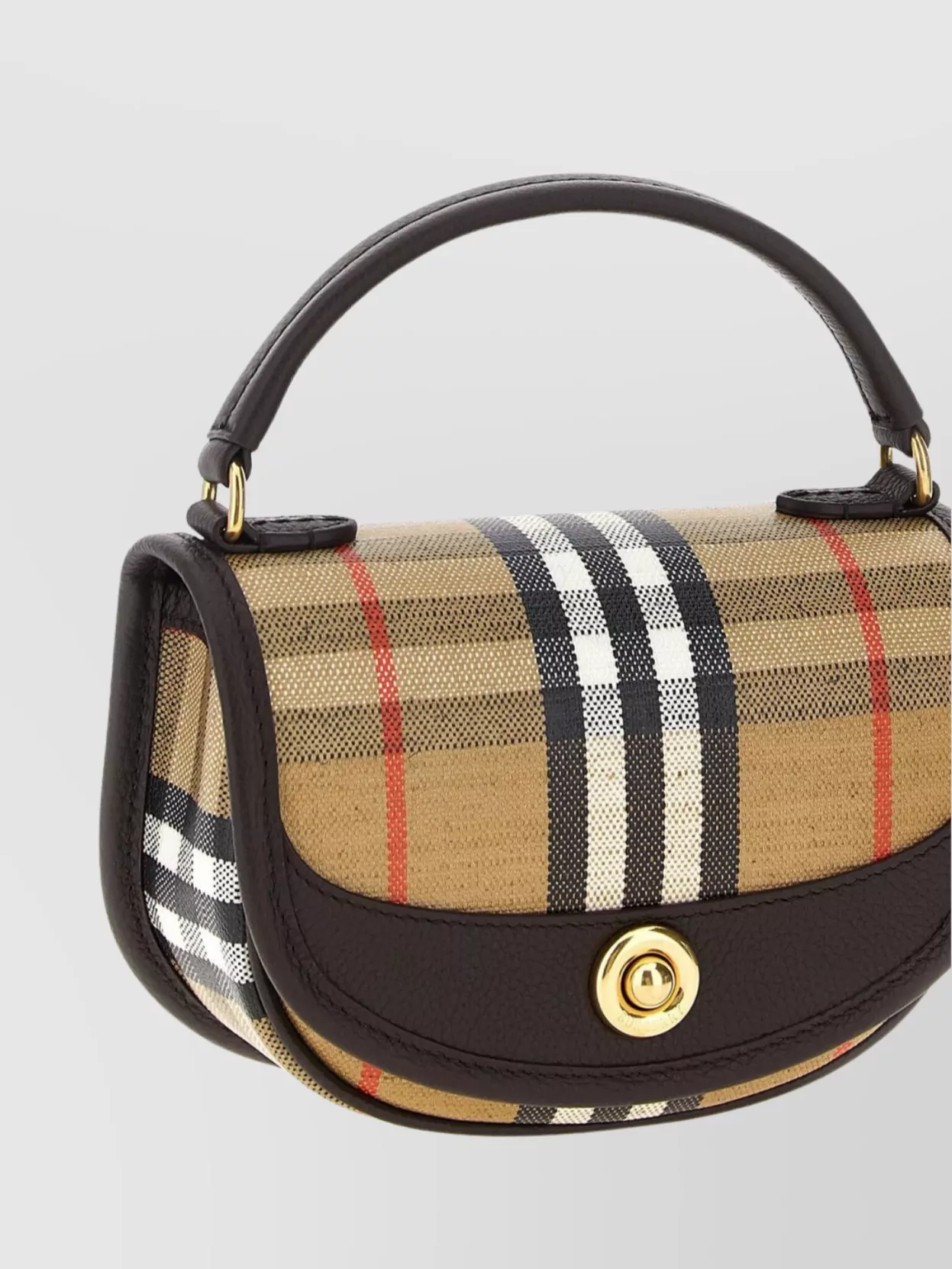 Burberry Mini Handbag With Check Pattern And Top Handle