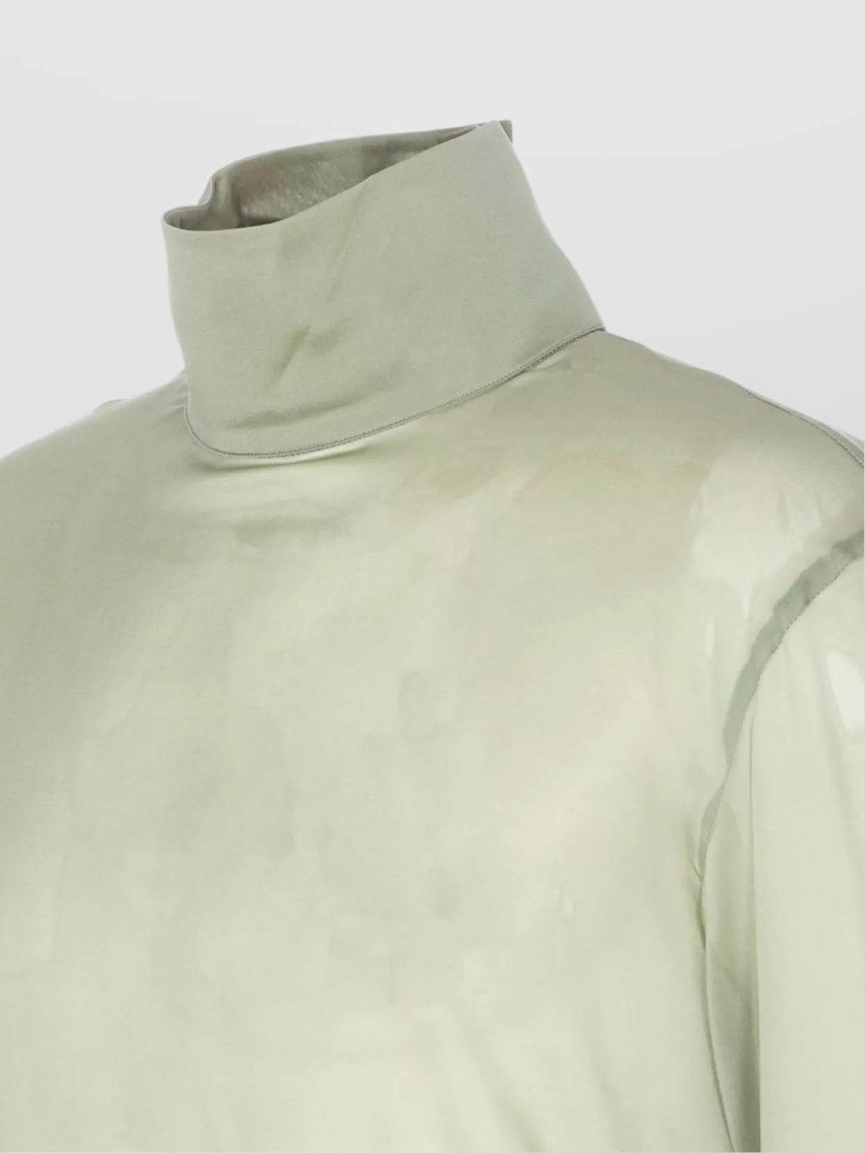 Gucci High Neck Long Sleeve Sheer Shirt