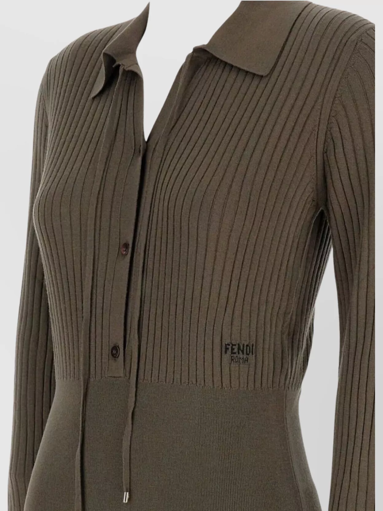 Fendi Tailored Wool Polo Sweater
