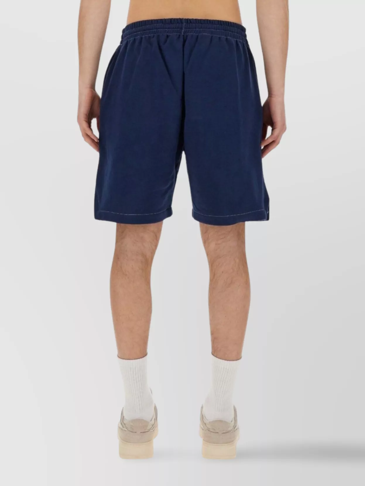 Msgm Logo Embroidered Knee Length Bermuda Shorts