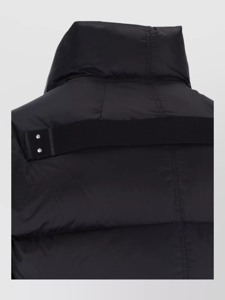 Rick Owens Down Quilted Asymmetric Zip Puffer Coat