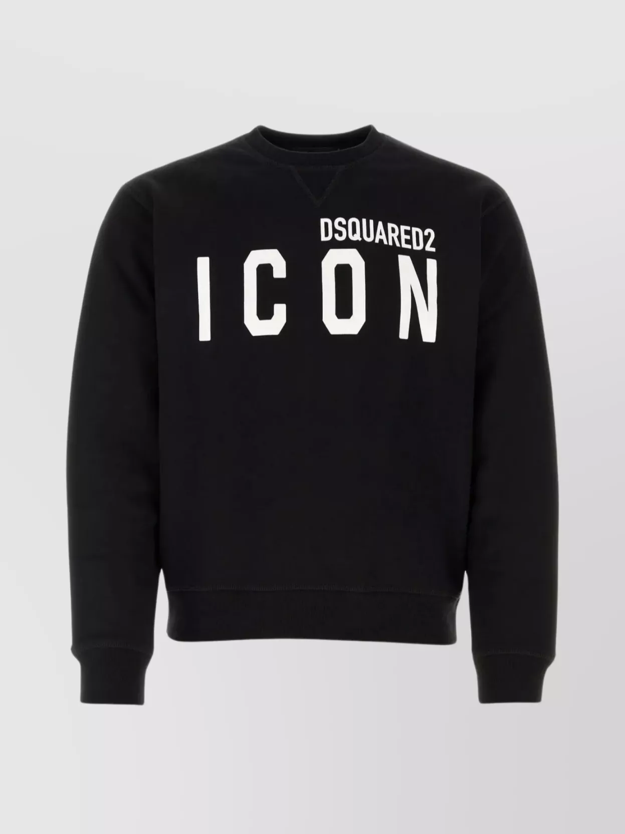 Shop Dsquared2 Ribbed Crew-neck Cotton Sweater With Long Sleeves