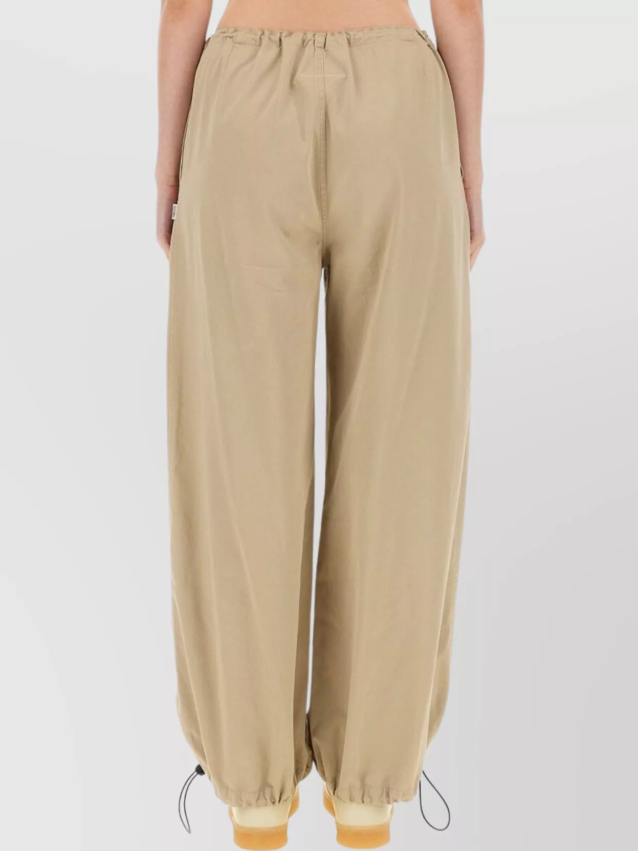 Mm6 Maison Margiela Utility Cargo Pants Drawstring Waist In Neutral