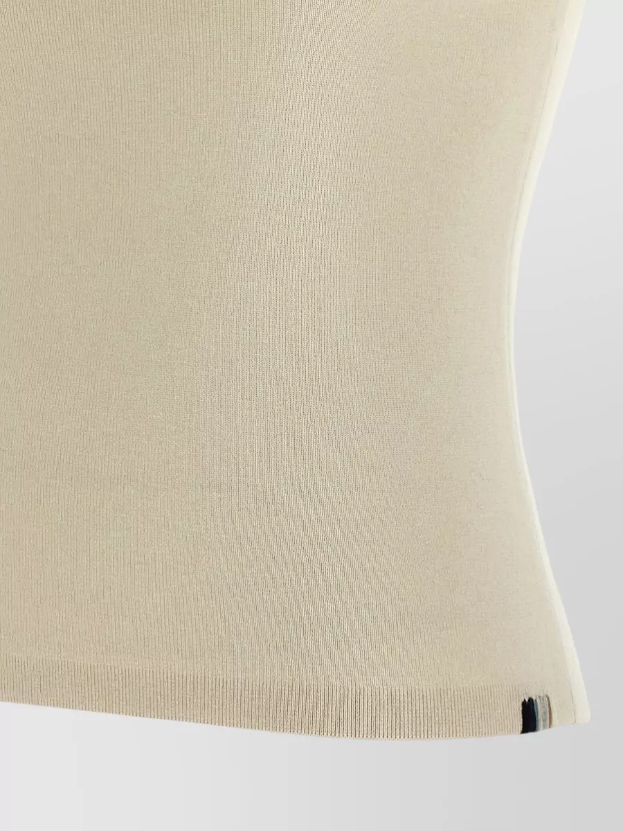Extreme Cashmere Cashmere Ribbed High-Neck Sleeveless Top