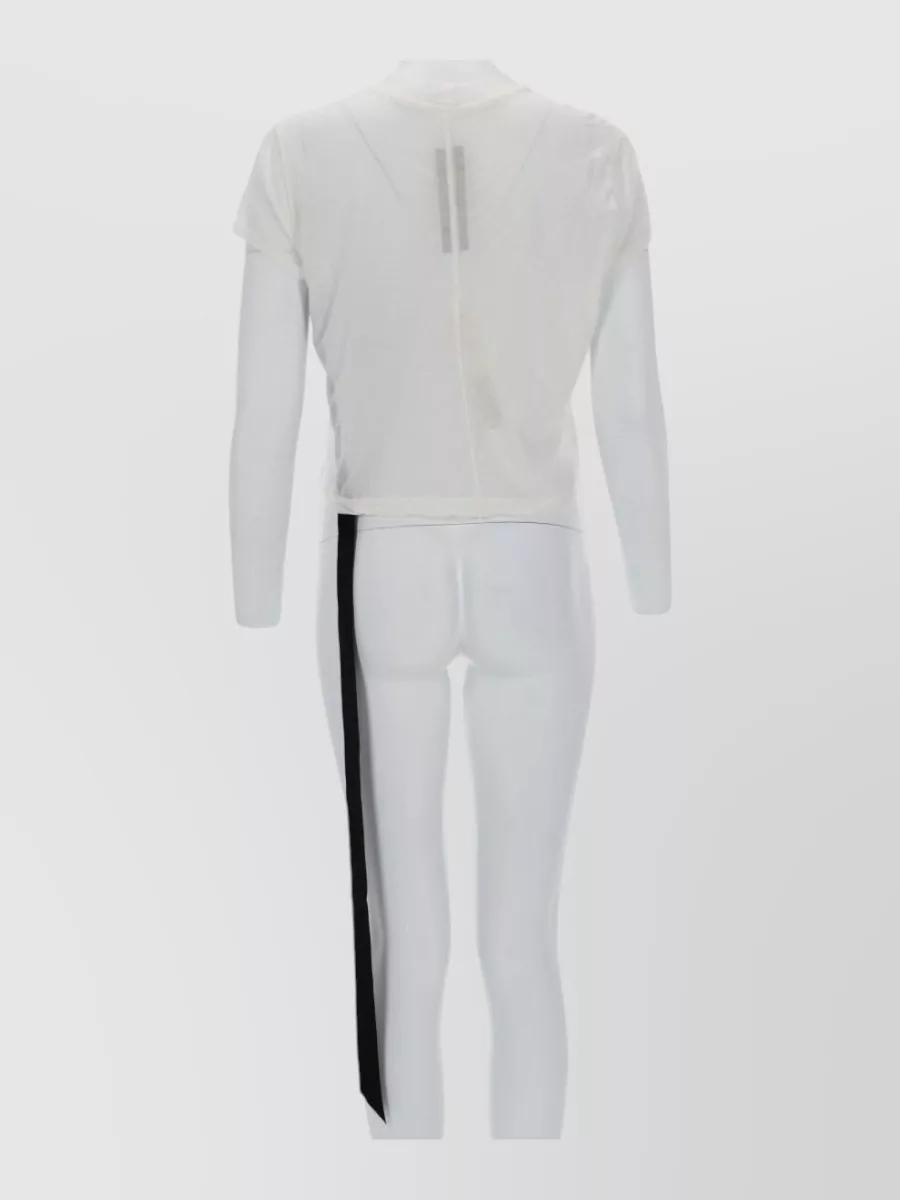 Rick Owens Drkshdw Cropped Plain Top Round Neck Short Sleeves