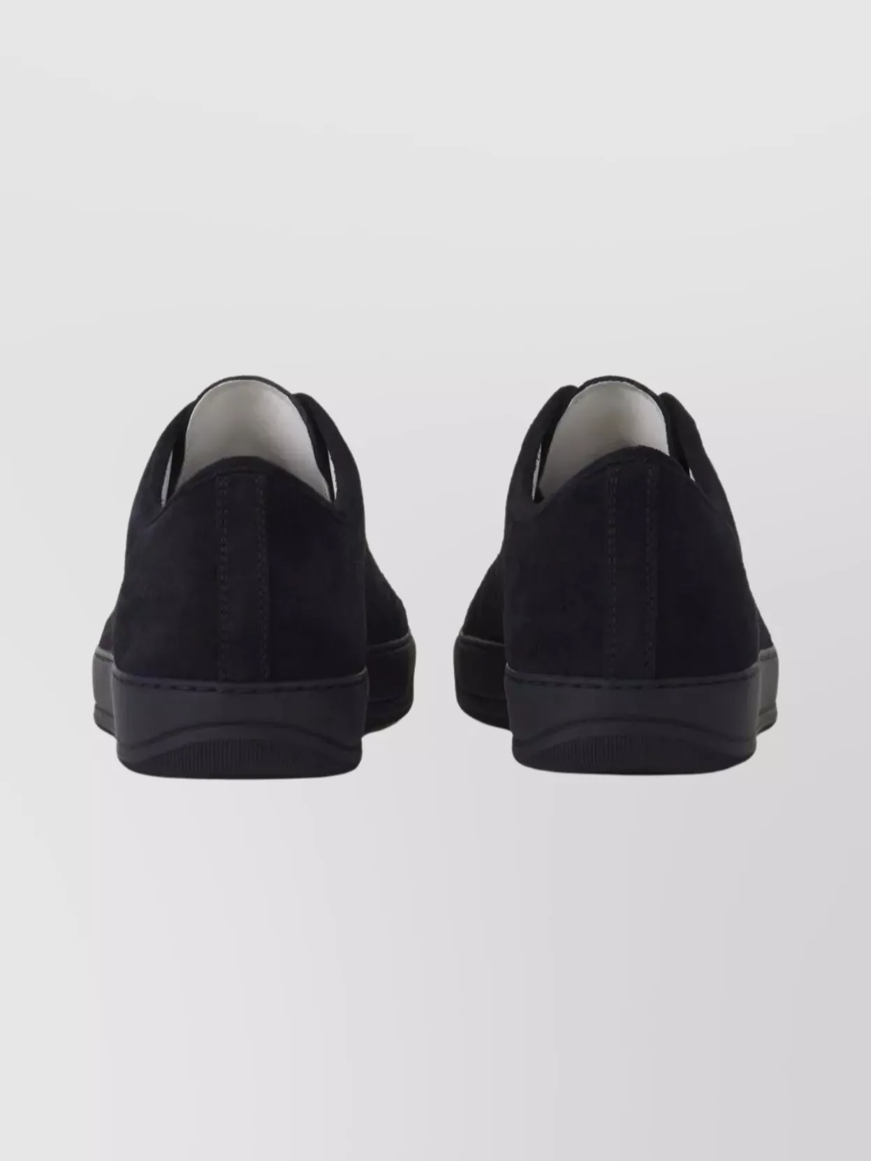 Lanvin Suede Sneakers Featuring Leather Toecap