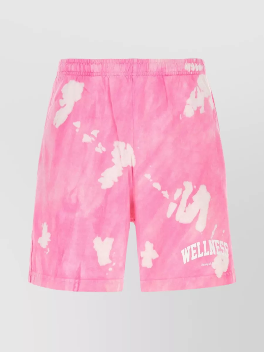 Shop Sporty And Rich Wellness Bermuda Shorts In Luxurious Cotton In Pink