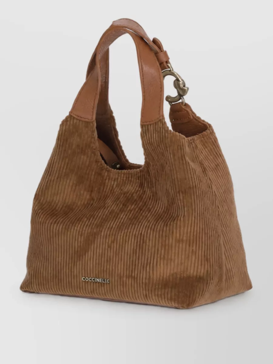 Coccinelle Leather Trim Shoulder Bag
