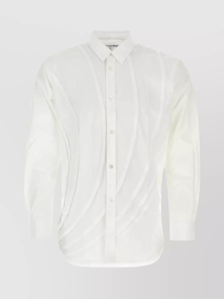 Shop Comme Des Garçons Cuff Buttons Poplin Shirt In White