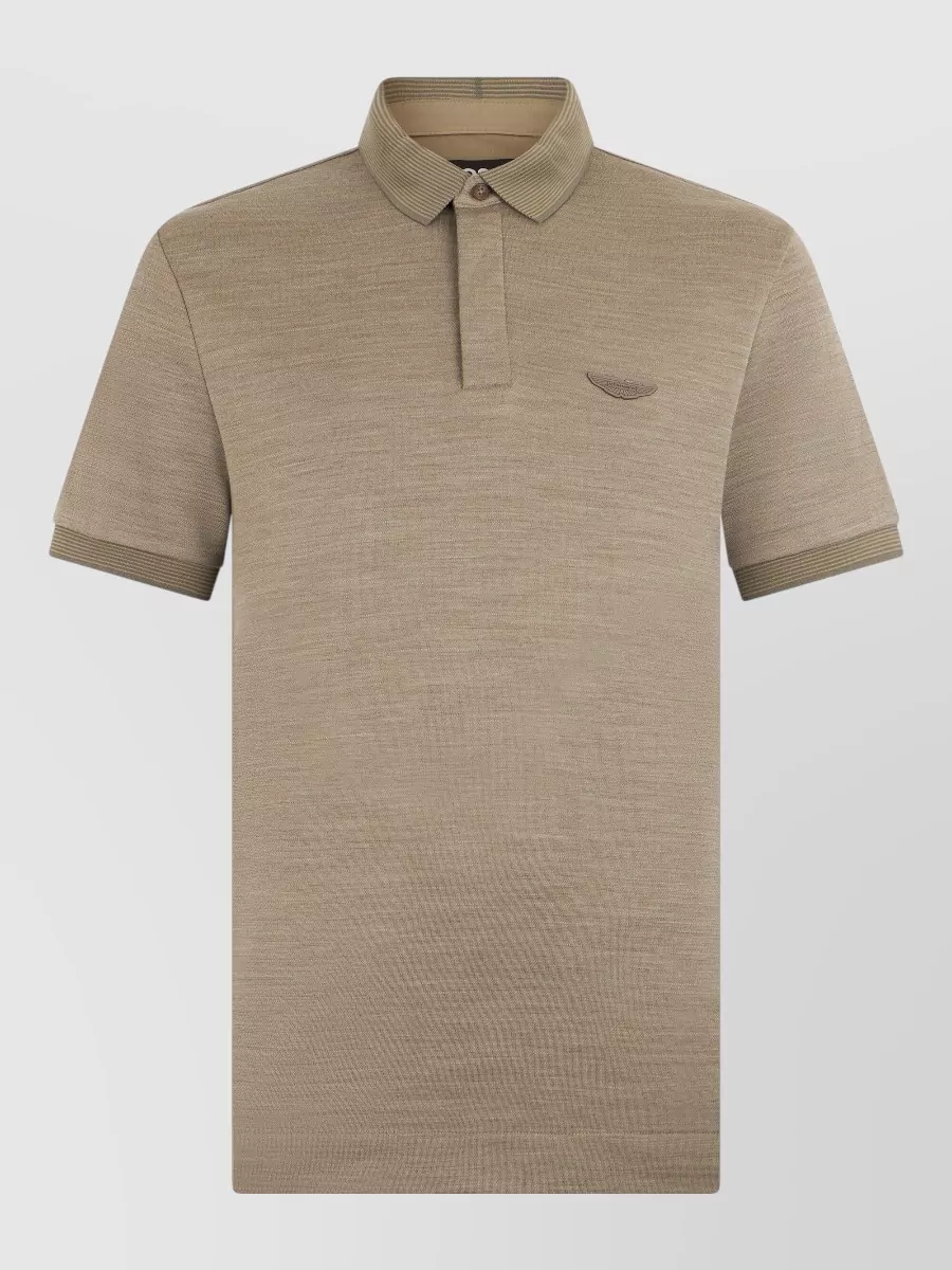 Boss cotton wool polo shirt