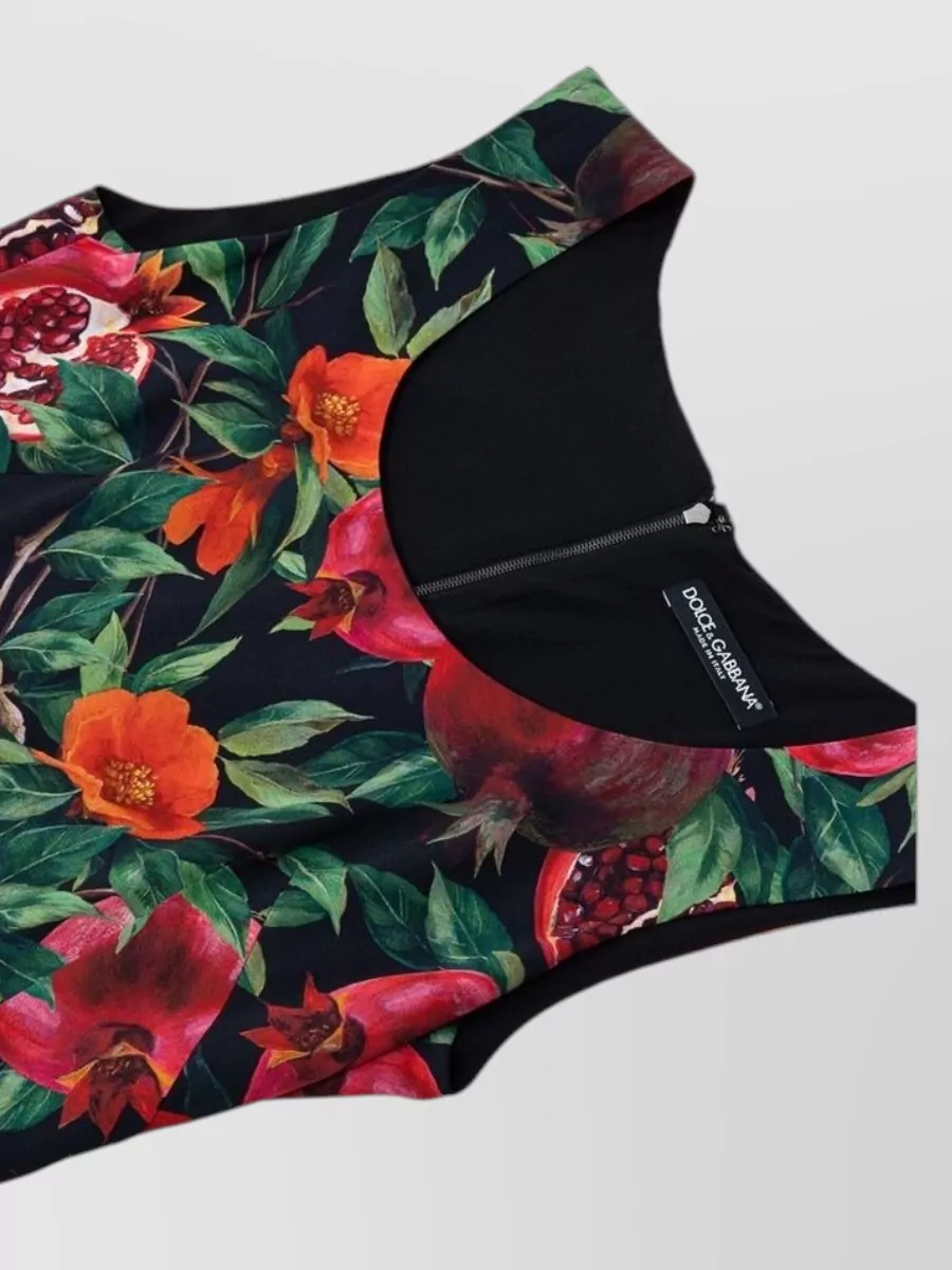 Dolce&Gabbana Viscose Sleeveless Floral-Print Midi Dress