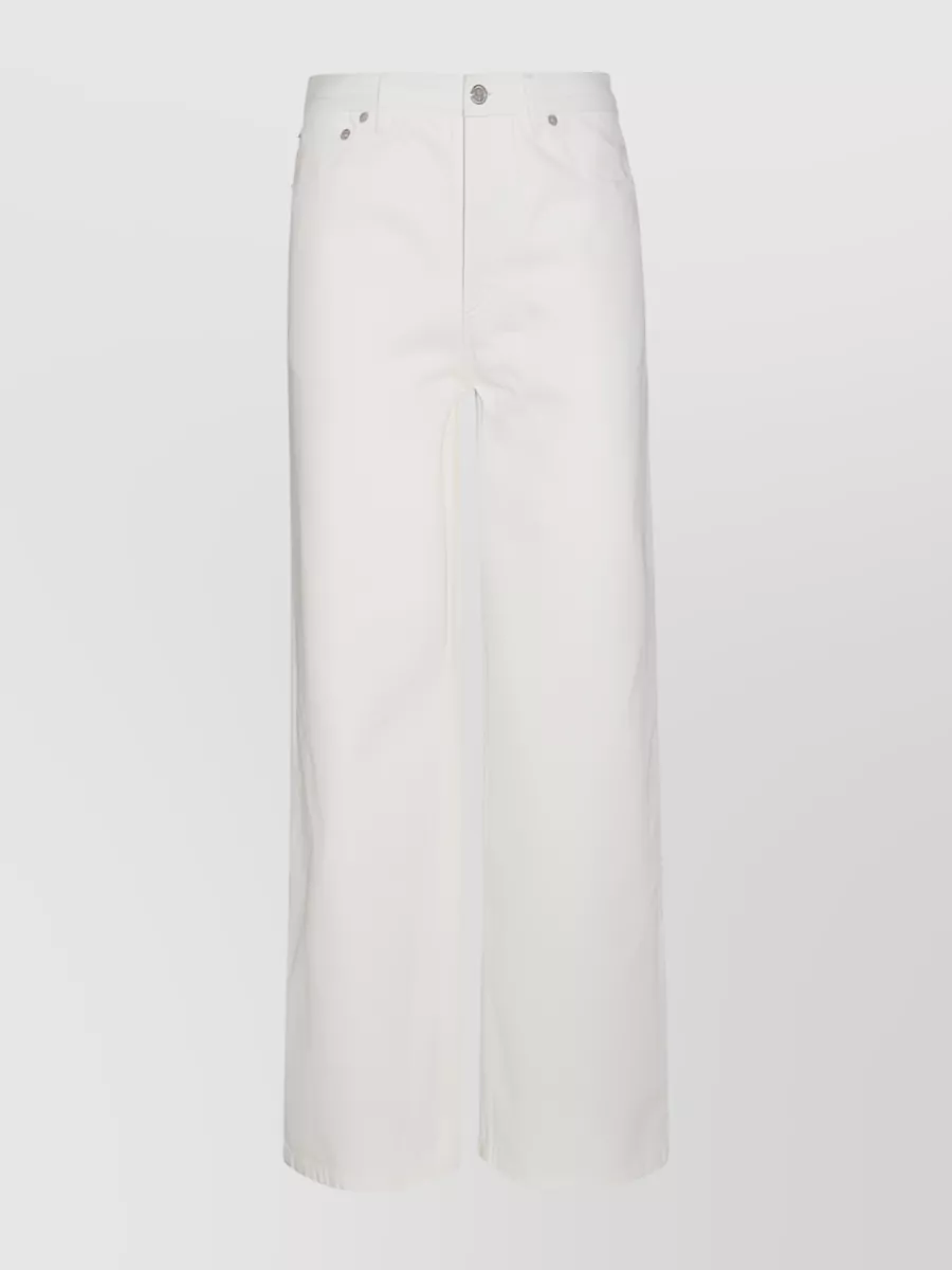 Shop Apc Elizabeth Sleek Straight-leg Denim In White
