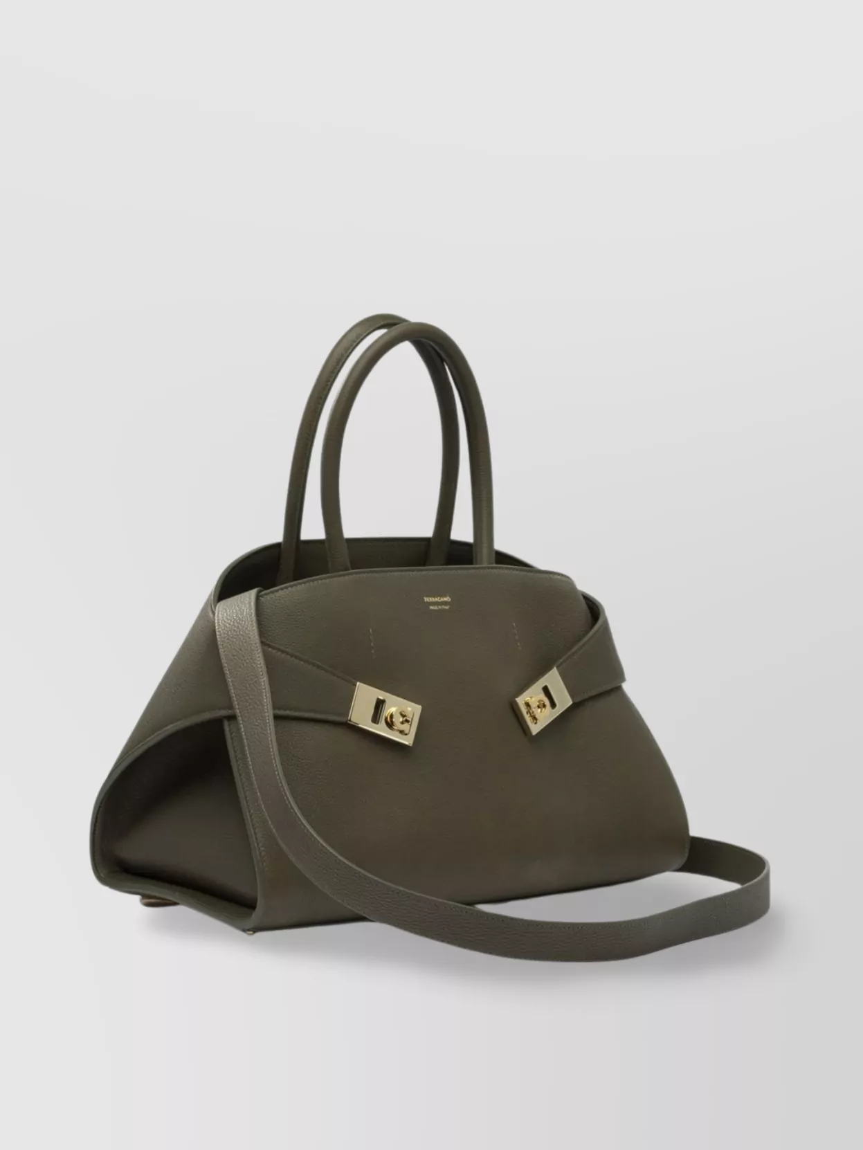 Ferragamo Structured Top Handle Shoulder Bag
