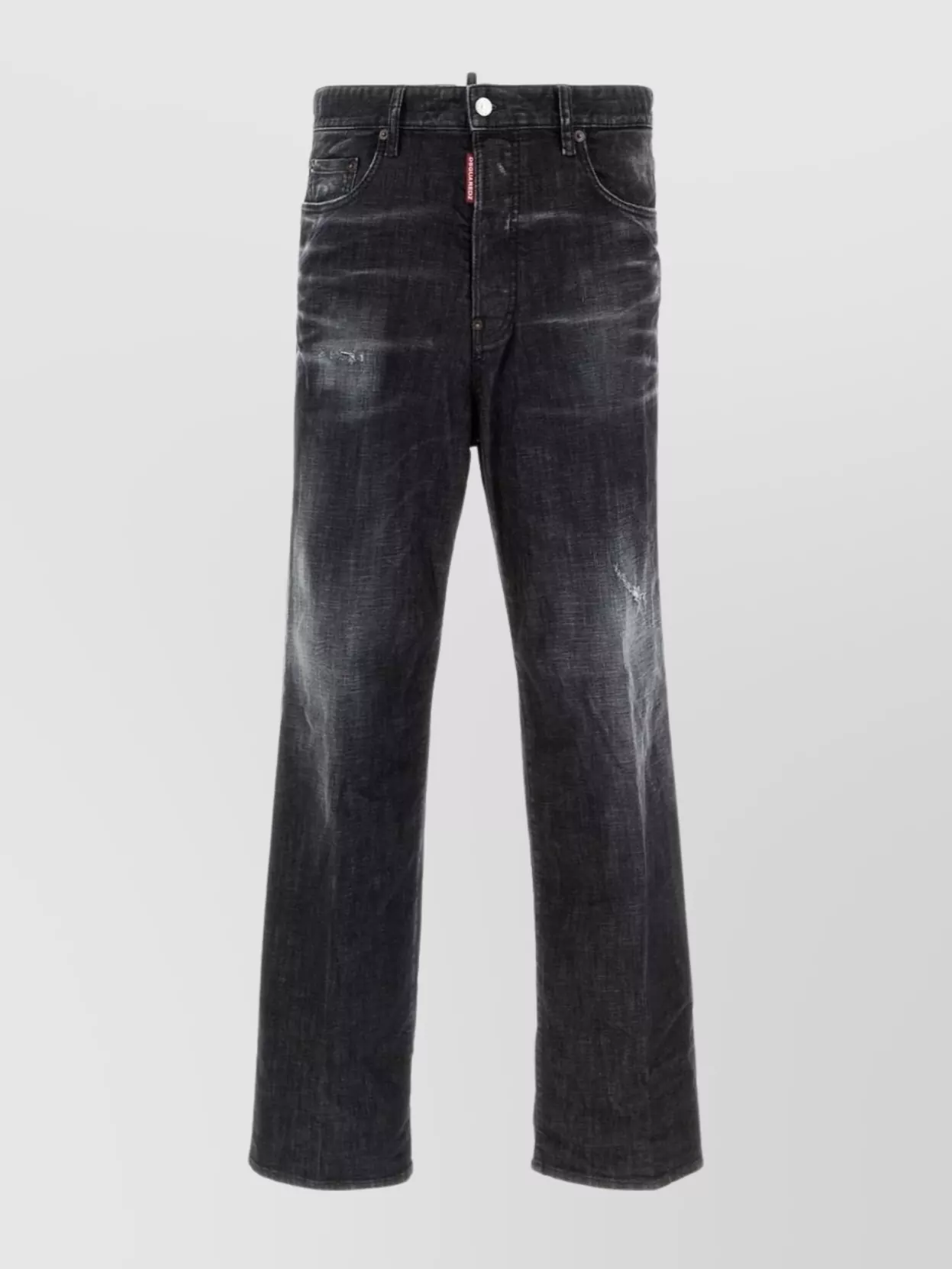 Dsquared2 Dsquared Men Black Stretch Denim Loose Jeans