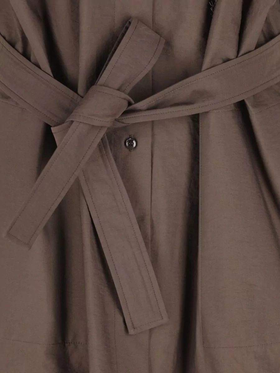 Brunello Cucinelli Cotton Sequined Belted Shirt Midi Dress