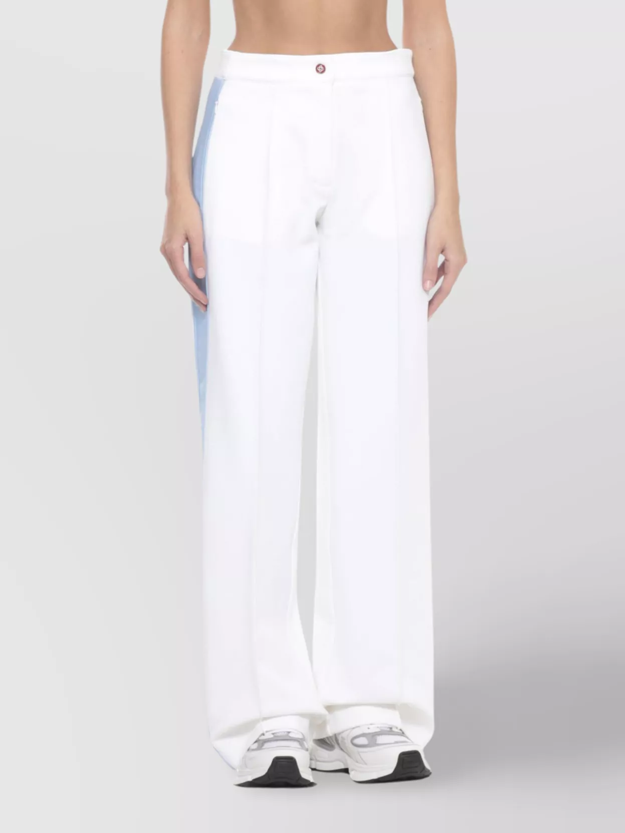 Casablanca High Waist Wide Leg Trousers With Stripes