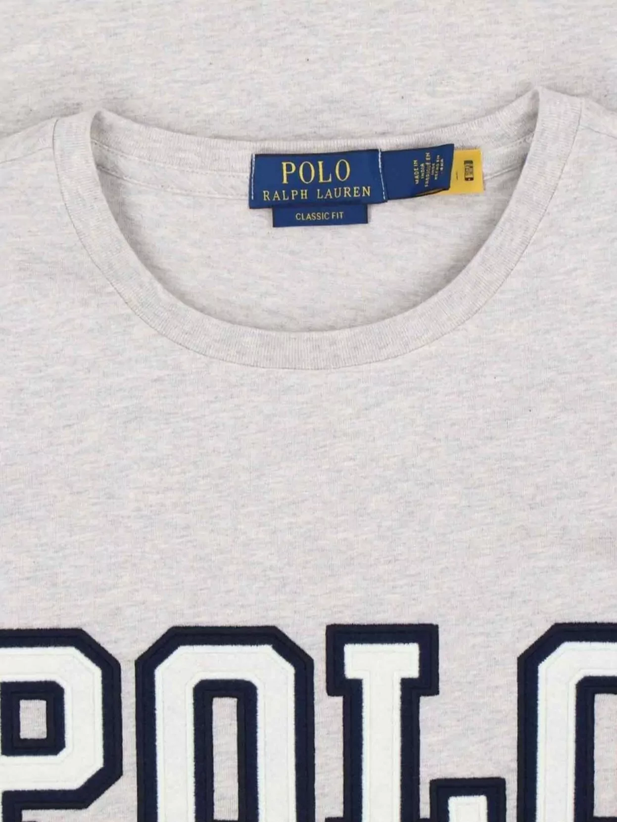 Polo Ralph Lauren White Crewneck T-shirt With Logo Lettering On The Fornt And Pony Embroidery On The Front