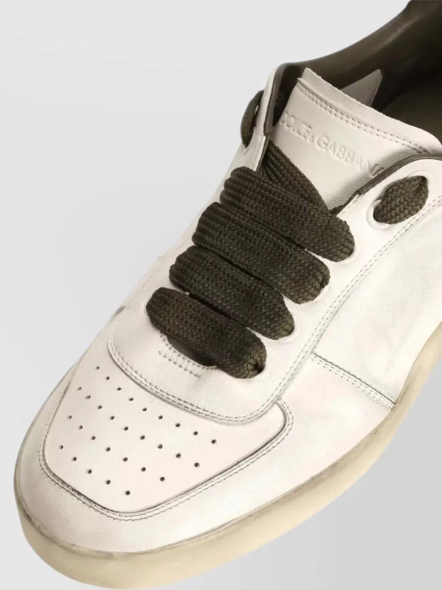 Dolce&Gabbana Leather Low-Top Sneakers
