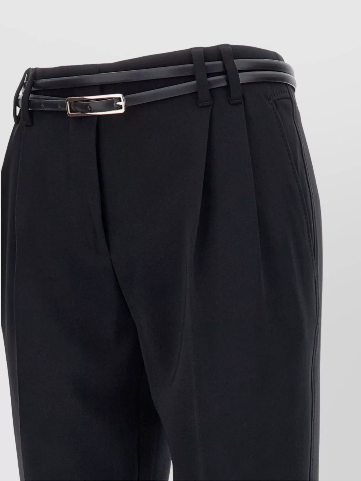 S Max Mara Trousers With Double Belt And Pleats
