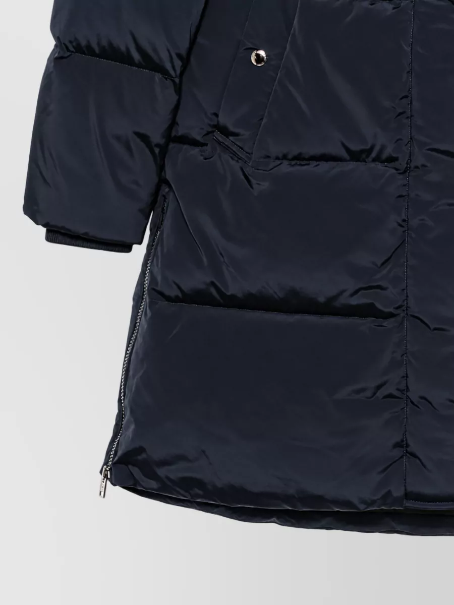 Woolrich Quilted Long Down Hooded Coat