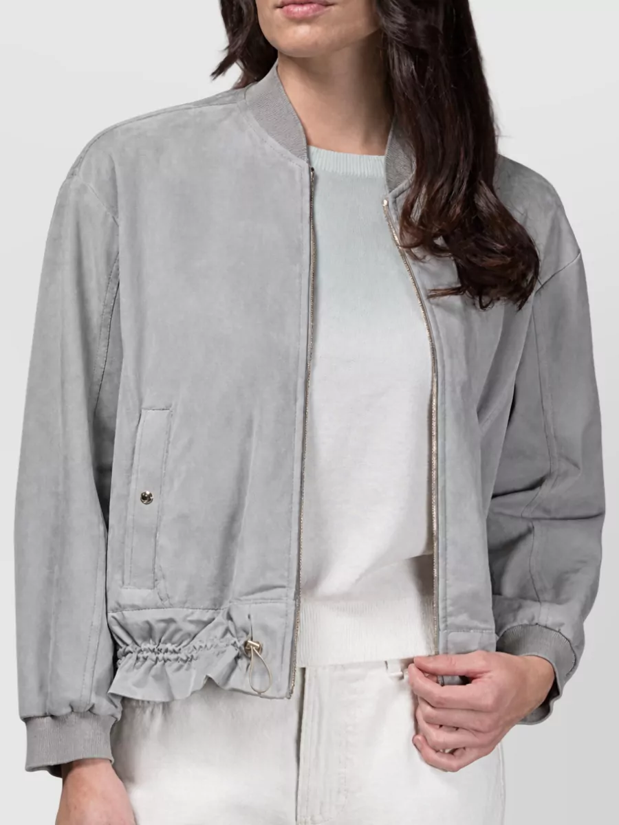 Moorer Leather oversized coat