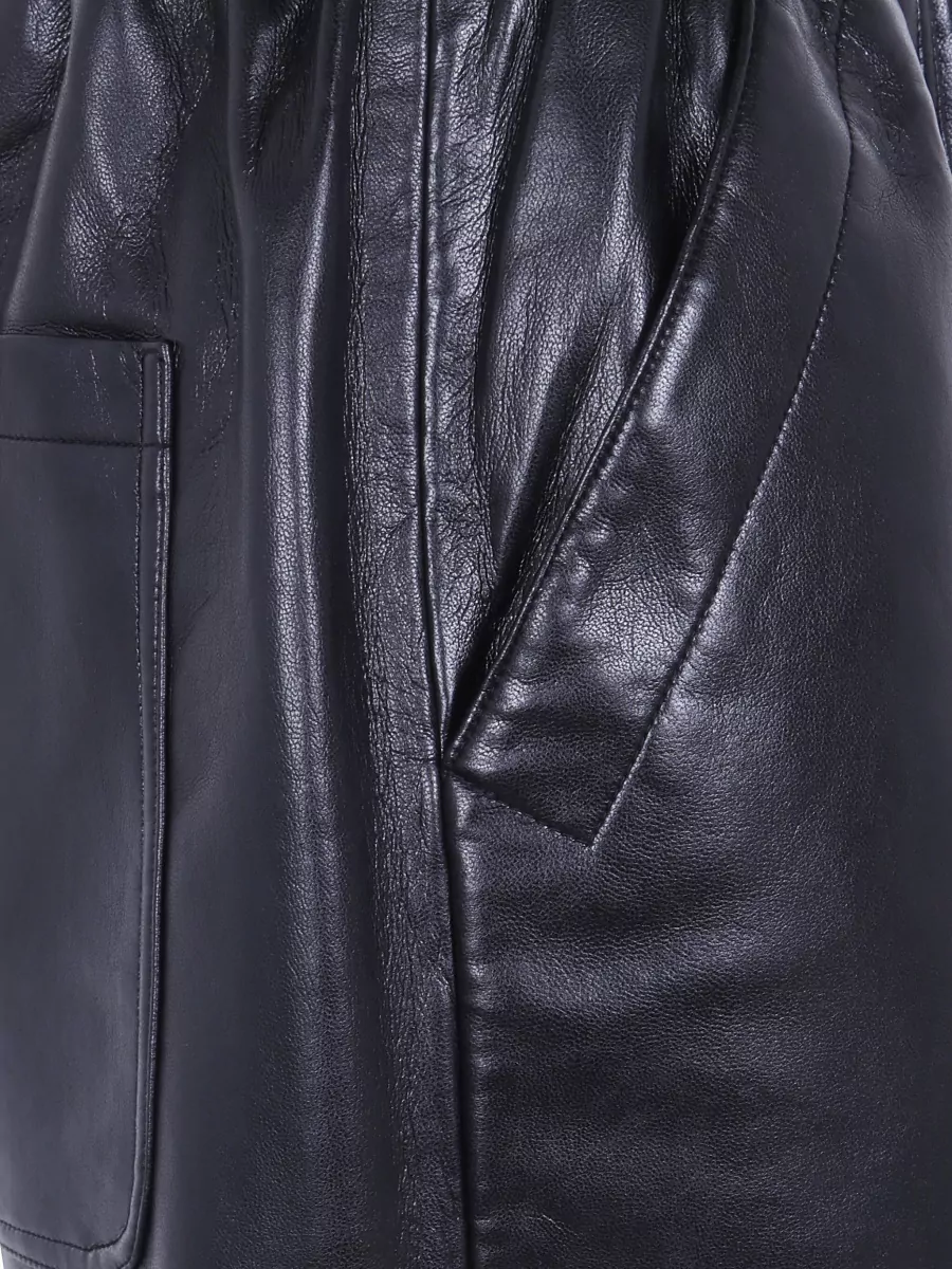 Anine Bing Recycled Leather Straight Trousers
