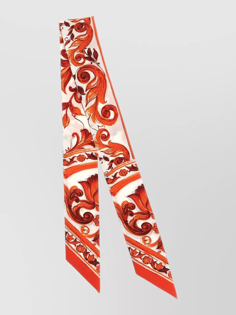 Dolce&Gabbana Silk Maiolica Print Foulard