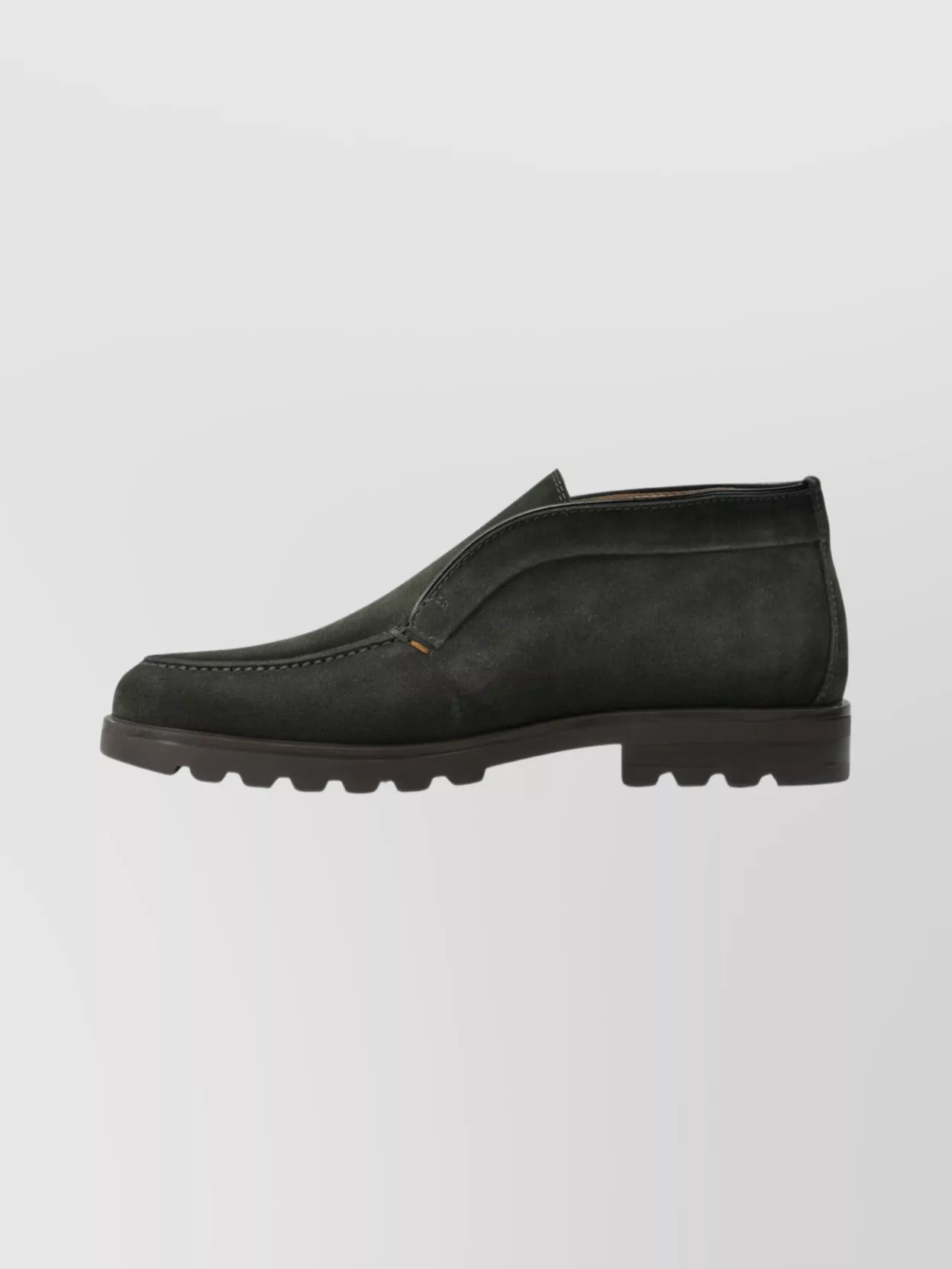Santoni Suede Ankle Boots Stacked Heel