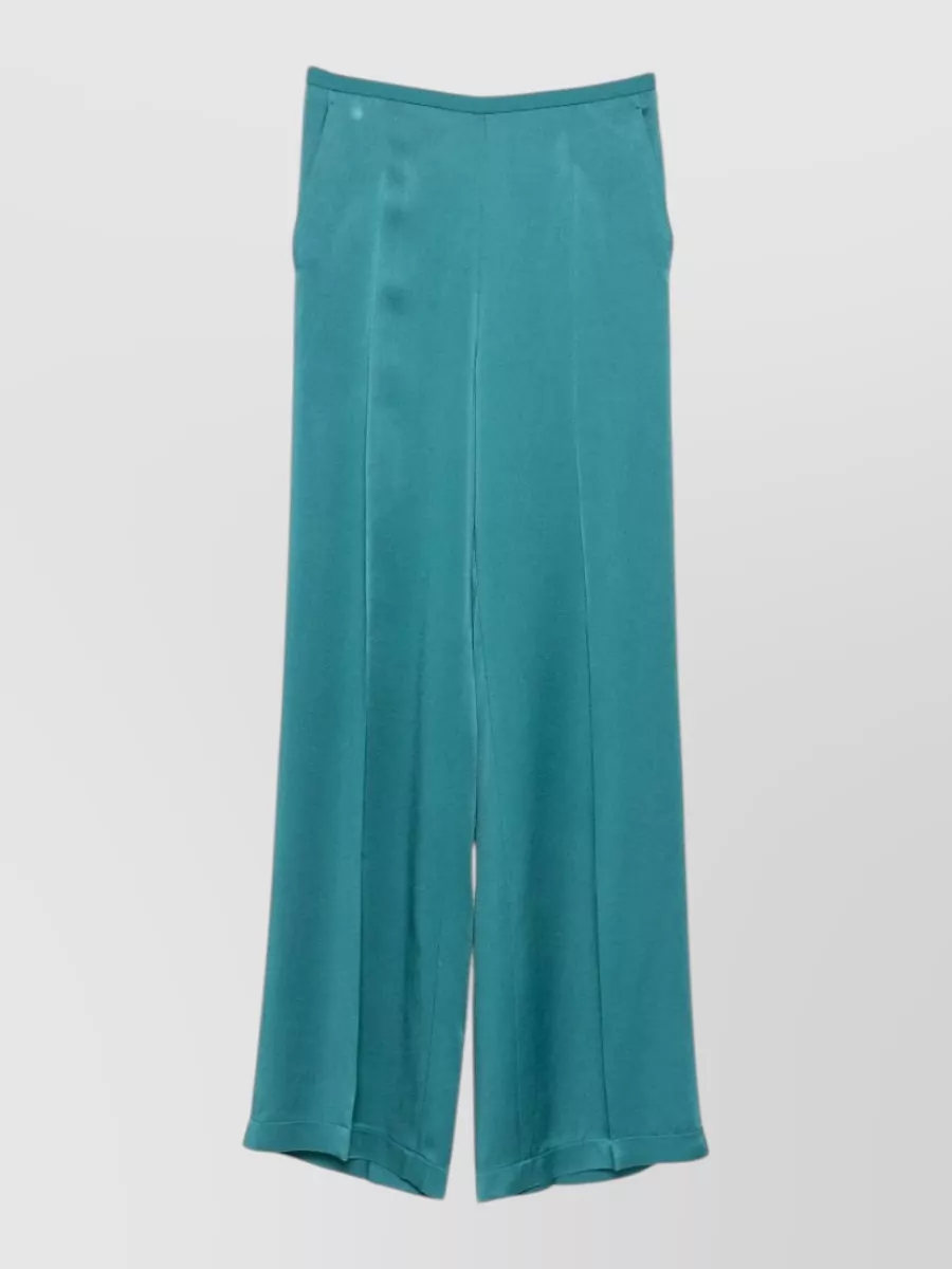 Forte Forte satin high-rise straight-leg trousers